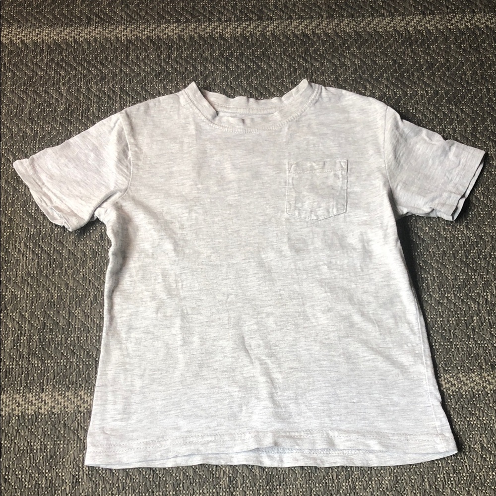 Kids Short Sleeve Pocket Tee - Light Gray